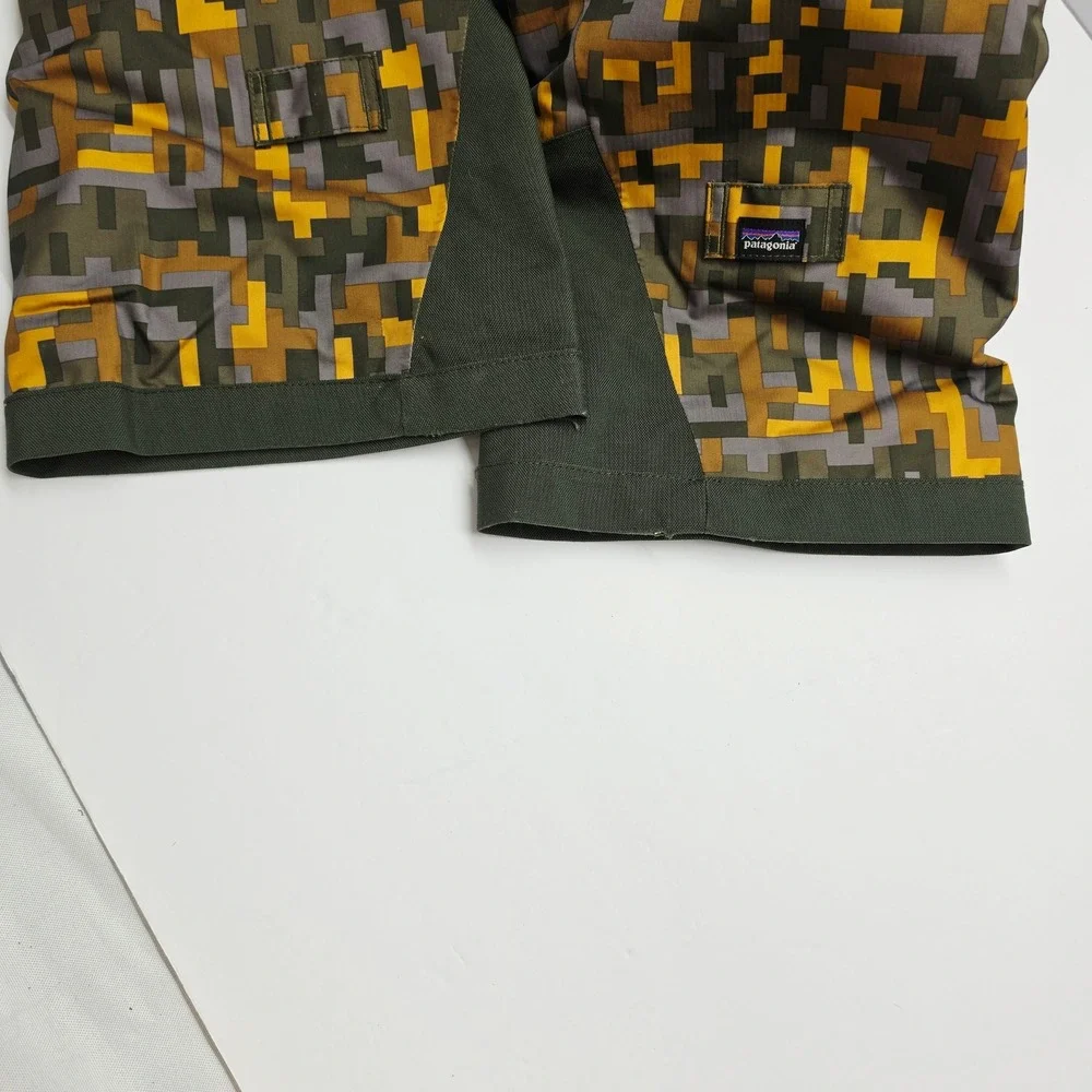 Patagonia Snowshot Snow Pants Kids XS 5-6 Green Yellow Digital Camo Insulated